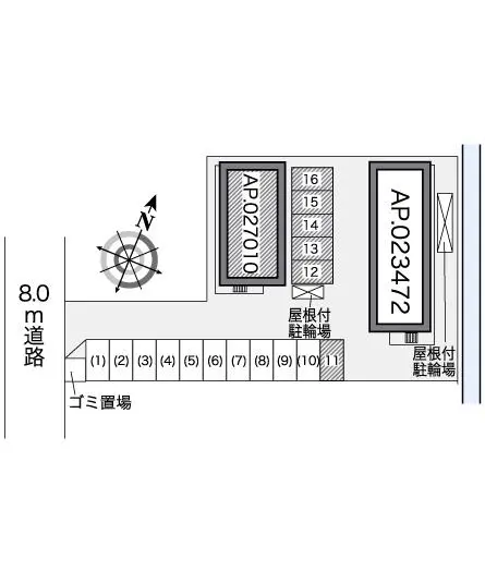 ★手数料０円★志木市中宗岡　月極駐車場（LP）